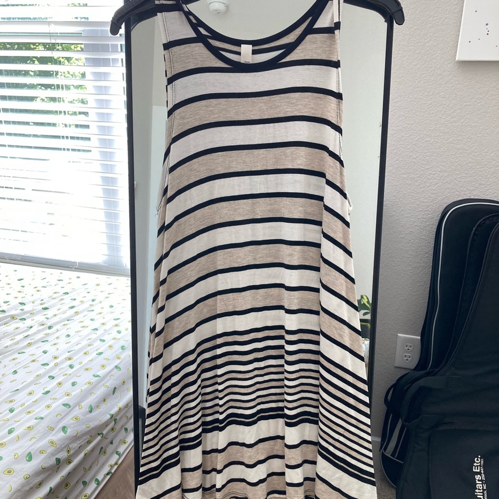 Striped midi dress